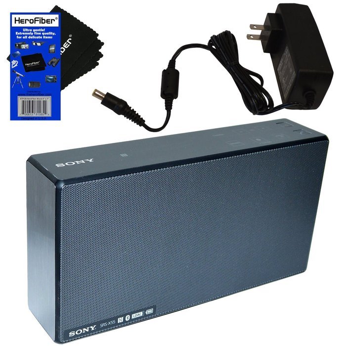 Sony SRS-X55 Powerful Compact 30 Watts Portable Bluetooth & NFC Speaker (International Version) + Charging AC...