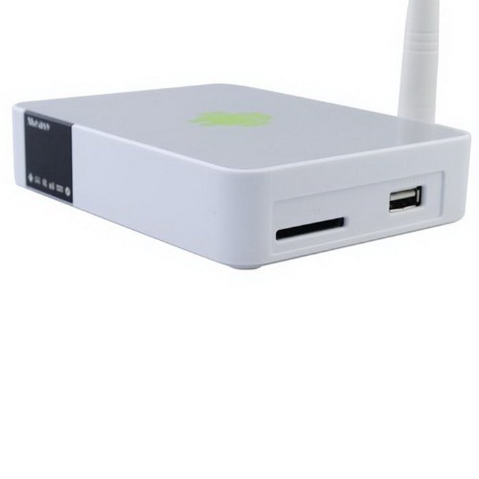 Well Gallery MEASY A5A Premium 1.2GHZ Cortex Processor Internet Android Mini TV BOX with Remote Control- White N4