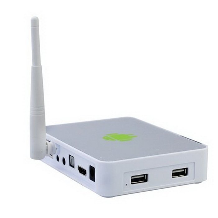 Well Gallery MEASY A5A Premium 1.2GHZ Cortex Processor Internet Android Mini TV BOX with Remote Control- White N5