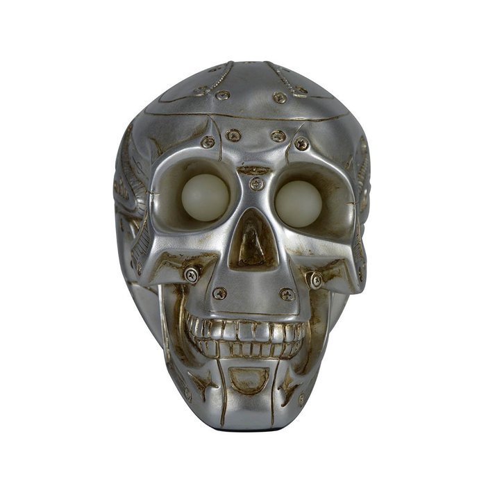 Homeshine Desktop Wireless Portable Resin Skull Heads Bluetooth Speaker with Led Light for Hallowmas Gifts