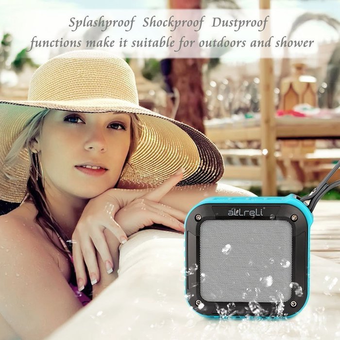 Portable Outdoor and Shower Bluetooth Speaker, aLLreLi Bluetooth 4.0 Speaker with 10 Hour Rechargeable Battery... N2