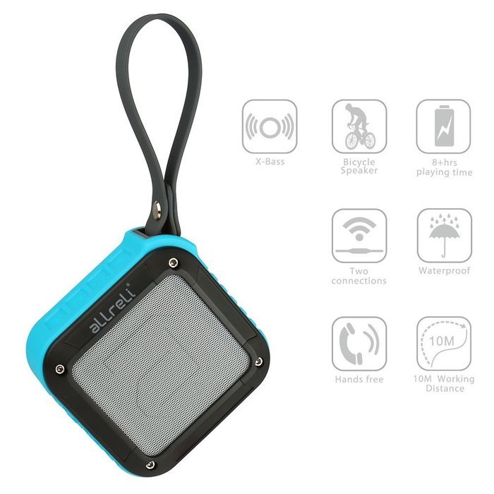 Portable Outdoor and Shower Bluetooth Speaker, aLLreLi Bluetooth 4.0 Speaker with 10 Hour Rechargeable Battery... N5
