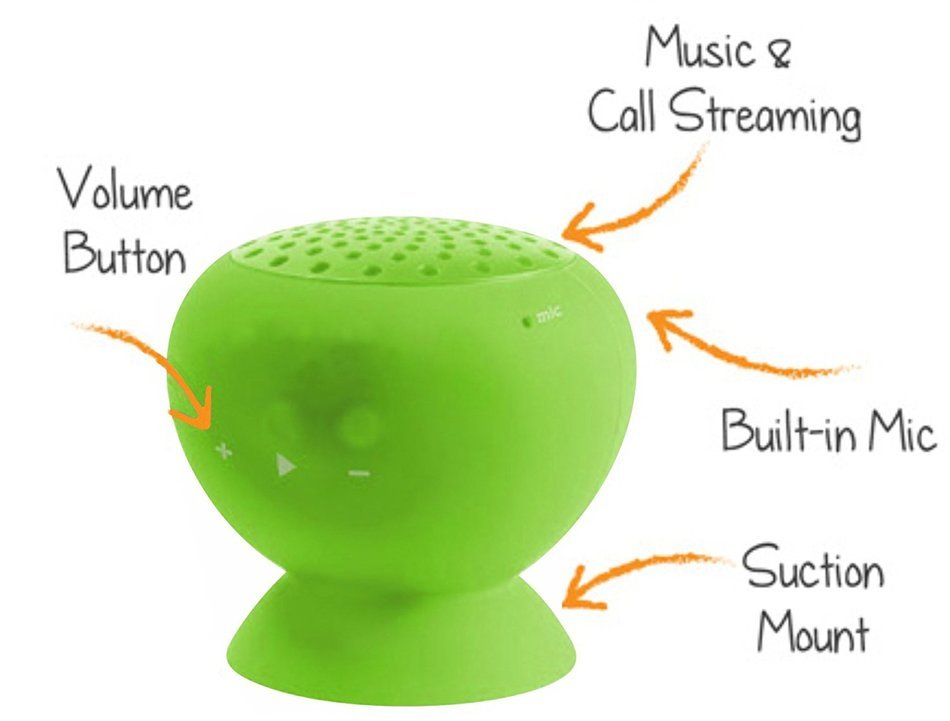 Mini Portable Bluetooth Speaker - Great Sound, Water Resistant with Built-in Microphone &ndash; Lime Green