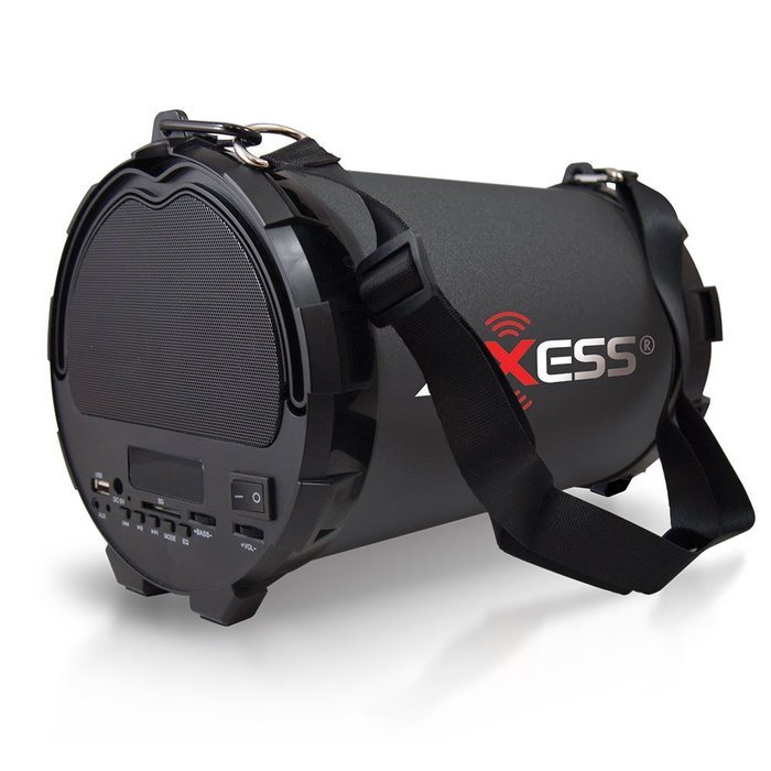 Axess SPBT1032-BK Portable Bluetooth Indoor/Outdoor 2.1 Hi-Fi Loud Speaker with Digital Screen, SD Card, USB,... N2