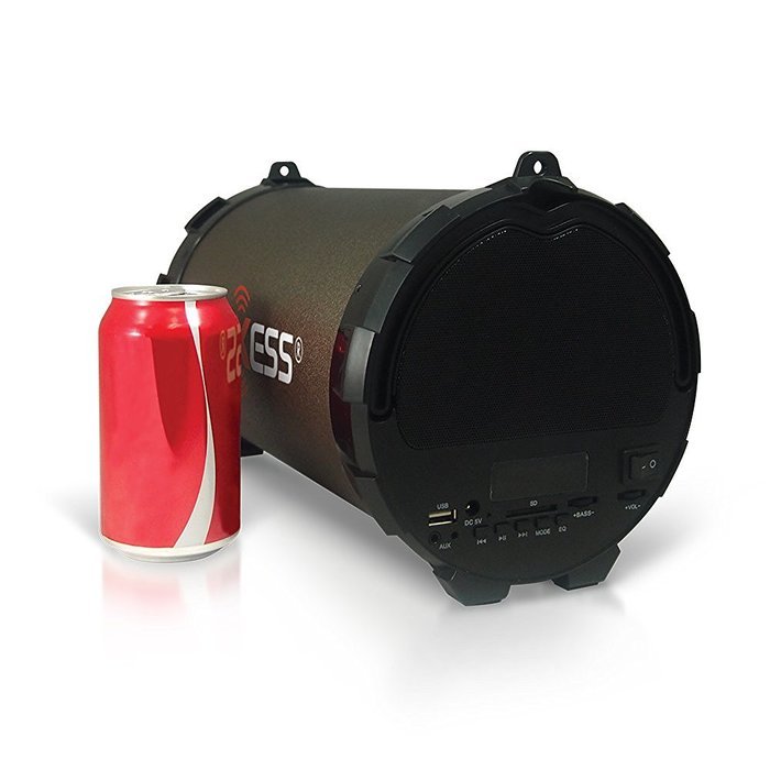Axess SPBT1032-BK Portable Bluetooth Indoor/Outdoor 2.1 Hi-Fi Loud Speaker with Digital Screen, SD Card, USB,... N5