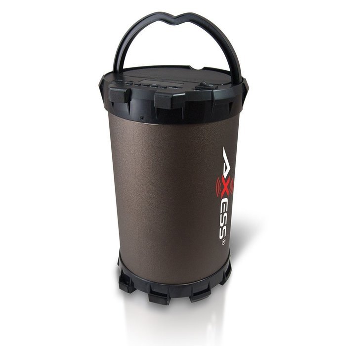 Axess SPBT1032-BK Portable Bluetooth Indoor/Outdoor 2.1 Hi-Fi Loud Speaker with Digital Screen, SD Card, USB,... N11