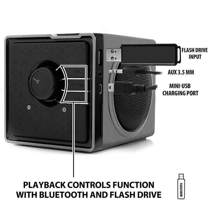 GOgroove BlueSYNC BX Portable Multimedia Bluetooth Speaker with NFC Technology and Removable Battery - Works With... N4