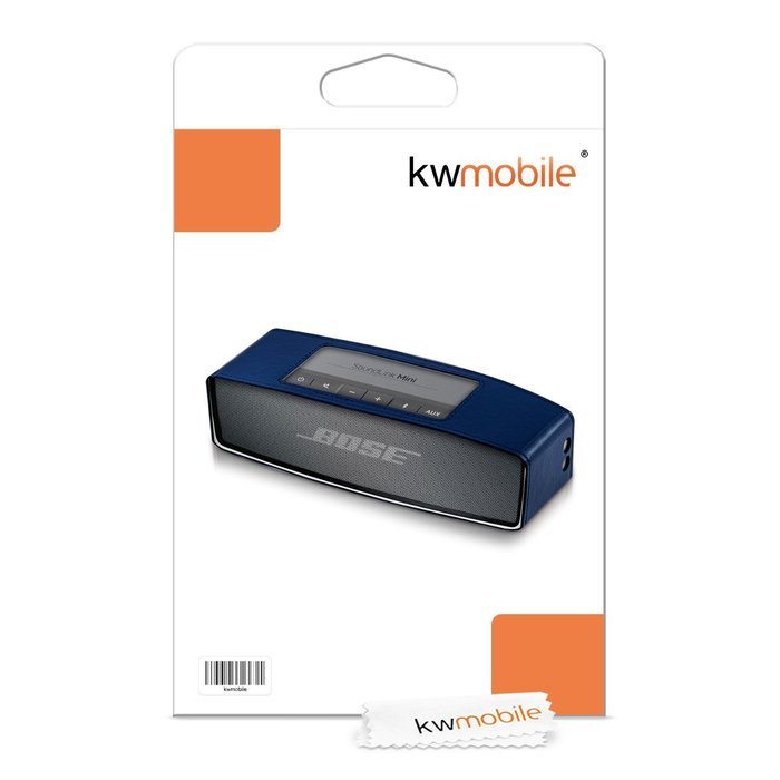 kwmobile Elegant synthetic leather case for Bose SoundLink Mini Speaker in dark blue N5