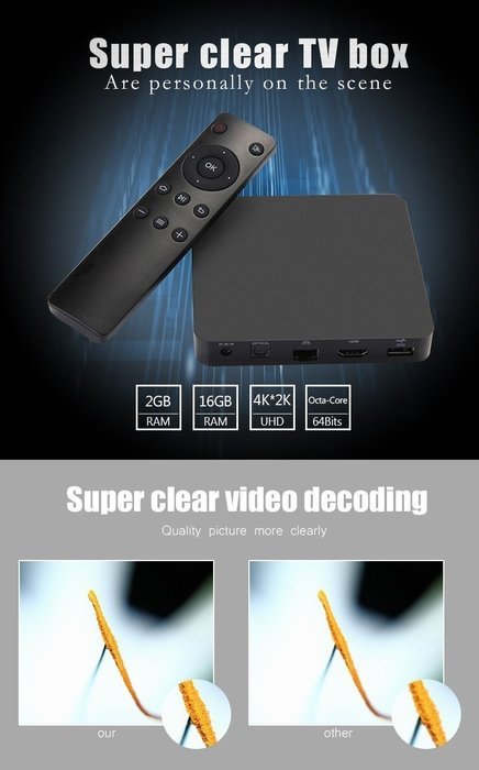 Vipwind CX-R8 Android 5.1 Rockchip RK3368 64Bit Set Top Box 4K2K HD H.265 Media Player Xbmc Kodi Fully Loaded...