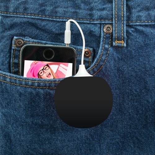 Quikcell Portable Speaker for Apple & Android - Retail Packaging - Black/Black N3