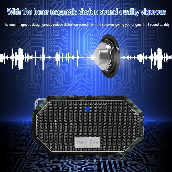 VersionTech Bluetooth 4.0 Waterproof IP66 Speaker, Portable Wireless Outdoor & Shower Stereo Speaker for iPhone... N12