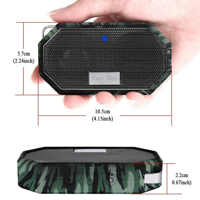 VersionTech Bluetooth 4.0 Waterproof IP66 Speaker, Portable Wireless Outdoor & Shower Stereo Speaker for iPhone... N16