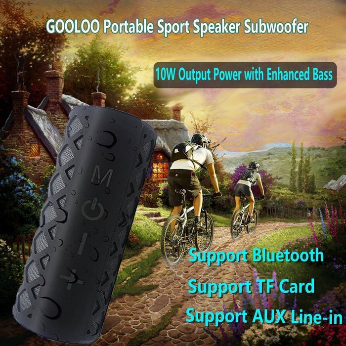 GOOLOO GOOSOUND Stereo Bluetooth 4.1 Speaker Portable Dual-Driver Wireless Speakers Built-in Mic, Water Resistant... N3