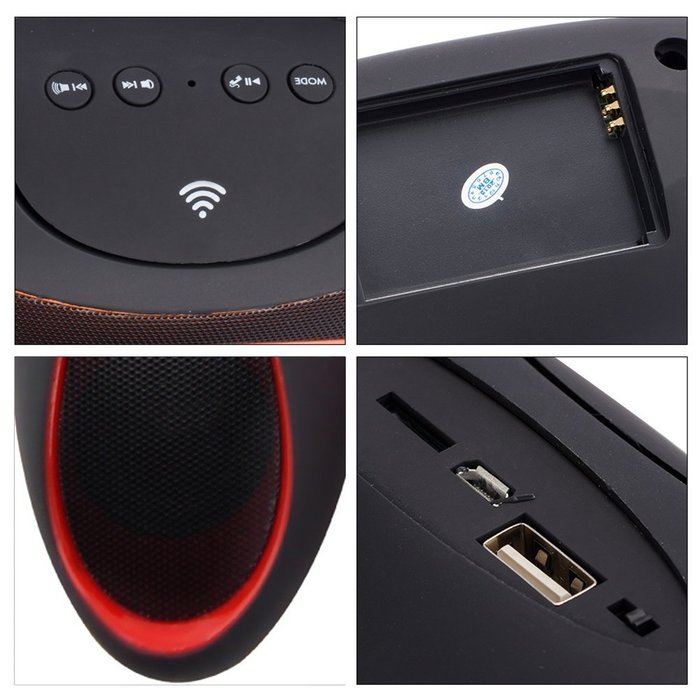 JS-BASE Bluetooth 3.0 Speaker with NFC, Wireless Portable Stereo Sound Speaker with Microphone,Support FM & TF... N6