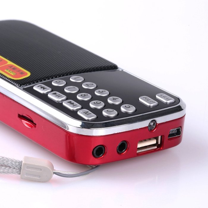 Aocome Portable Mini AM FM Radio Clear Speaker Music Player, Micro SD/TF Card Slot, USB Charging Cord, Rechargeable... N9