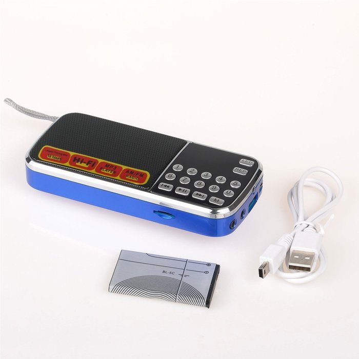 Aocome Portable Mini AM FM Radio Clear Speaker Music Player, Micro SD/TF Card Slot, USB Charging Cord, Rechargeable... N16