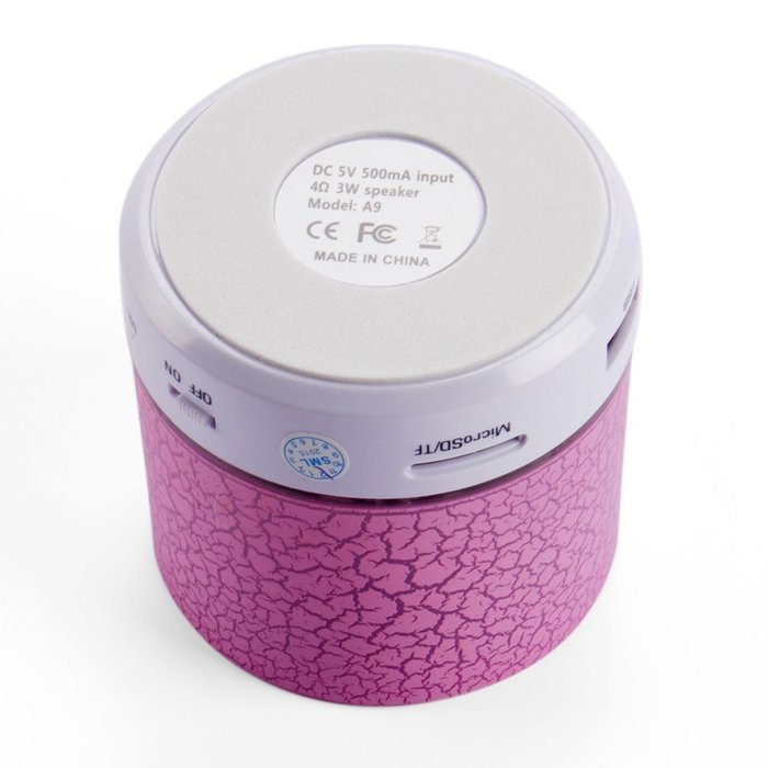 Bluetooth Speaker, Mini Portable Bluetooth Wireless Speaker with Colorful LED Light and Build-in Mic, Support... N19