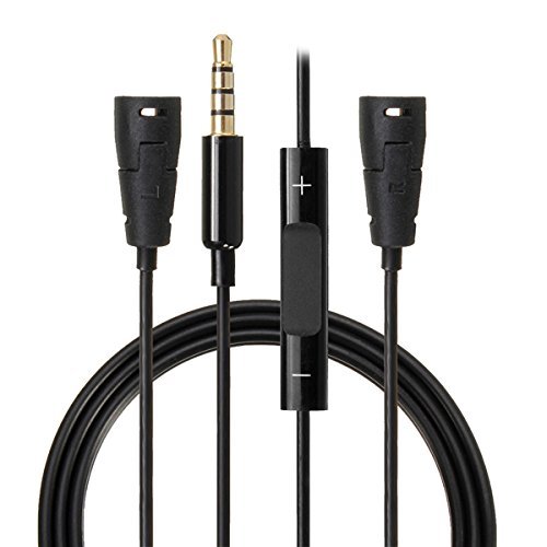 BephaMart 1.2M Replacement Cable with Remote Mic for iphone Sennheiser IE8 IE80 Headphone