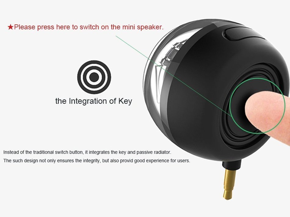 Deli F10 Portable Compact Mini Speaker, Four Times of the Normal Volume, 3.5MM Audio Input, for iPhone Android... N2