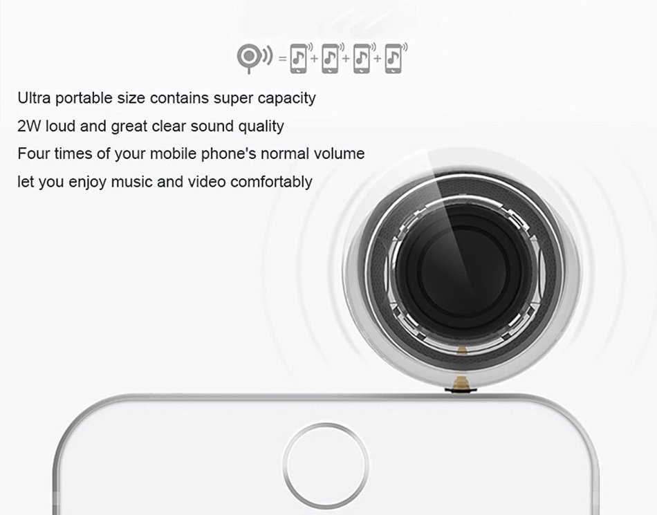 Deli F10 Portable Compact Mini Speaker, Four Times of the Normal Volume, 3.5MM Audio Input, for iPhone Android... N5