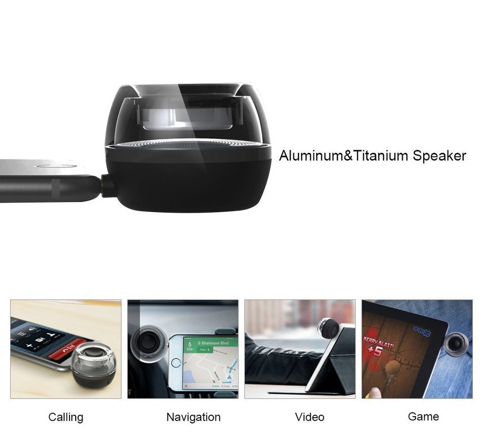 Deli F10 Portable Compact Mini Speaker, Four Times of the Normal Volume, 3.5MM Audio Input, for iPhone Android... N7