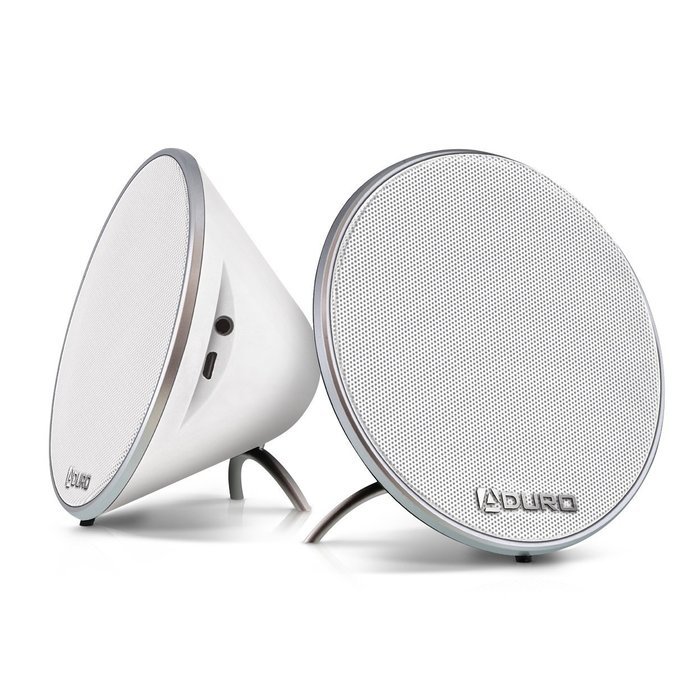 Aduro Amplify DSS-08-BSP25 Wireless Bluetooth 4.0 Dual Stereo Speakers (White)