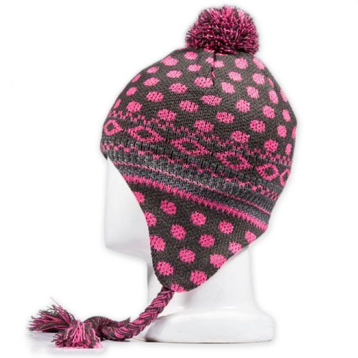 Tenergy Wireless Bluetooth Hands-Free Beanie (PINK & GREY) with PomPoms and Earflaps (built-in stereo speakers... N4