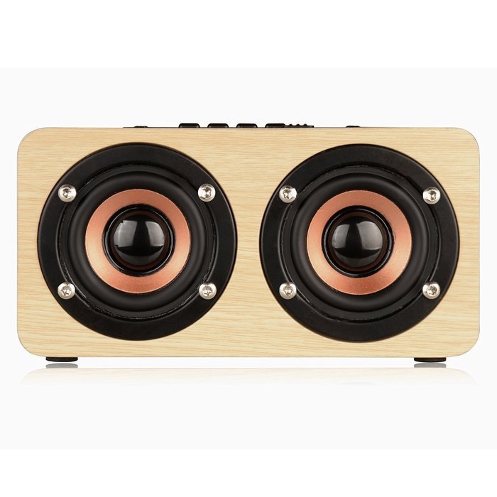 DYJ Mini Wood Bluetooth 4.0 Speaker,10W Output Power with Two Passive Subwoofers and Enhanced Bass,Portable Wireless... N8