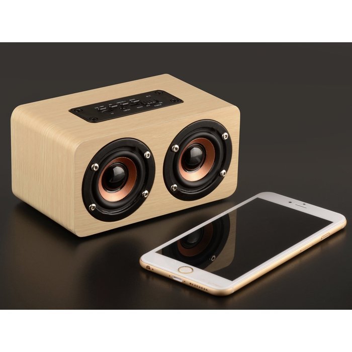 DYJ Mini Wood Bluetooth 4.0 Speaker,10W Output Power with Two Passive Subwoofers and Enhanced Bass,Portable Wireless... N11