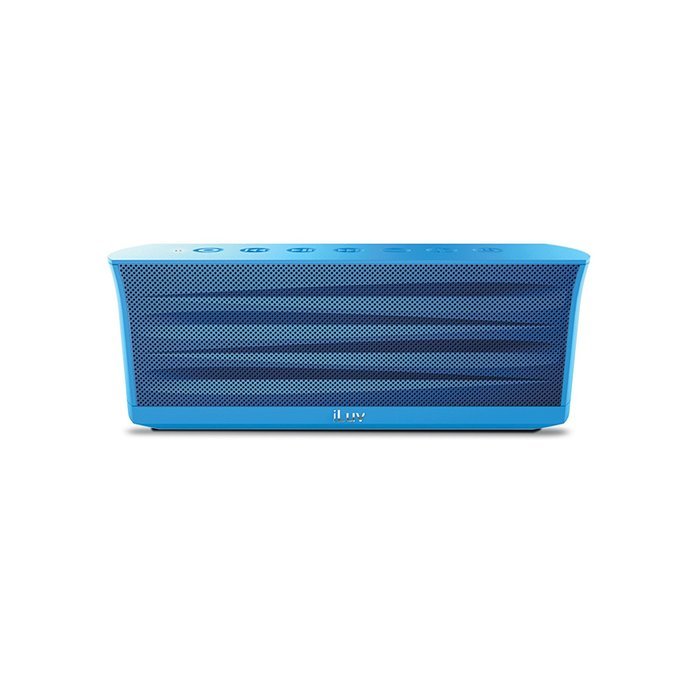 iLuv Rechargeable Splash-resistant Stereo Bluetooth Speaker with Jump-Start Technology-Blue N2