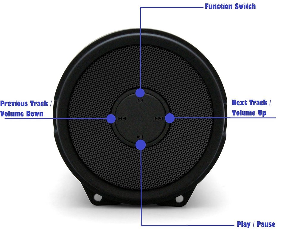 Tyler Portable Wireless Bluetooth Speaker TWS402-BK, Indoor/Outdoor 2.1 Hi-Fi Stereo Cylinder Loud Speaker, with... N5
