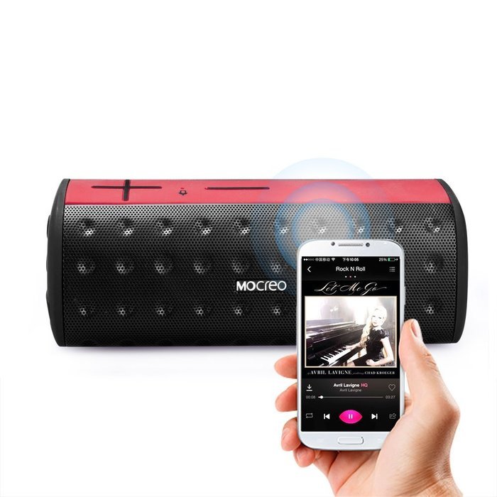 MOCREO Bluetooth Speaker Portable, IPx5 Water-resistant Wireless Portable Bluetooth Speaker - MOSOUND Bar (White) N13