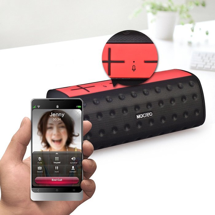 MOCREO Bluetooth Speaker Portable, IPx5 Water-resistant Wireless Portable Bluetooth Speaker - MOSOUND Bar (White) N16