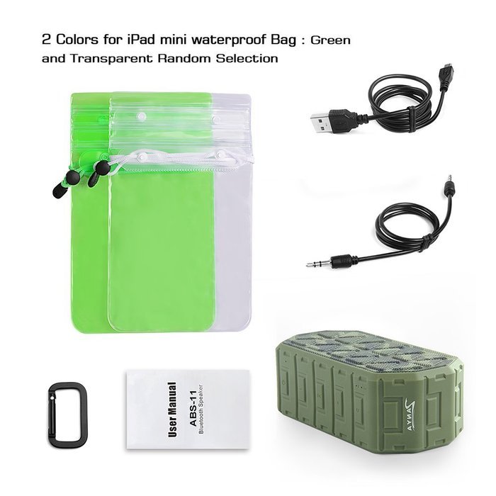 ZANYA Outdoor Speakers, Best Portable IPX6 waterproof Bluetooth 4.0 Speakers Outdoor Sport/Shower Wireless Speaker... N14