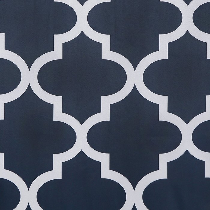 Best Home Fashion Room Darkening Morrocan Print Curtains - Antique Bronze Grommet Top - Grey- 52"W X 63"L - (1... N20