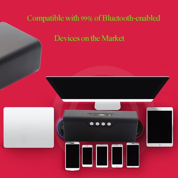 Bluetooth Speakers, Gaosa Powerful Bluetooth Speaker Stereo Sound with Enhanced Bass,Power Bank, Crystal Clear... N4
