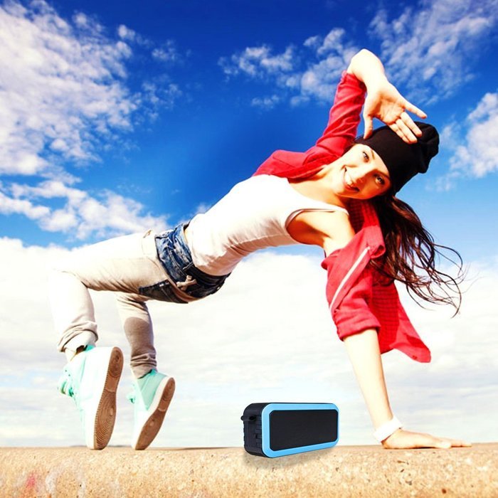 Awkli Bluetooth Waterproof Speaker Wireless Shockproof Portable 5W Power HD Speaker with Carabiner Supported Music... N6