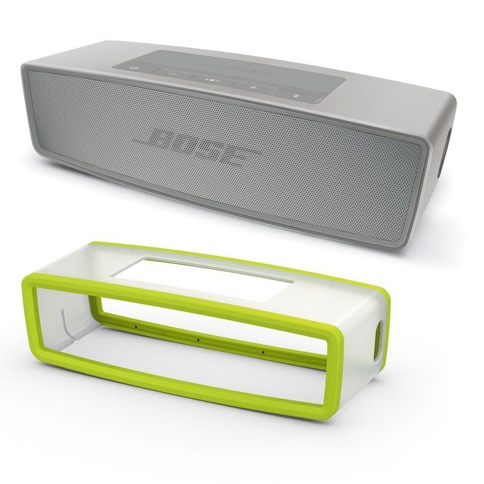 Bose SoundLink Mini II Pearl Bundle Bluetooth Speaker w/Energy Green Soft Cover