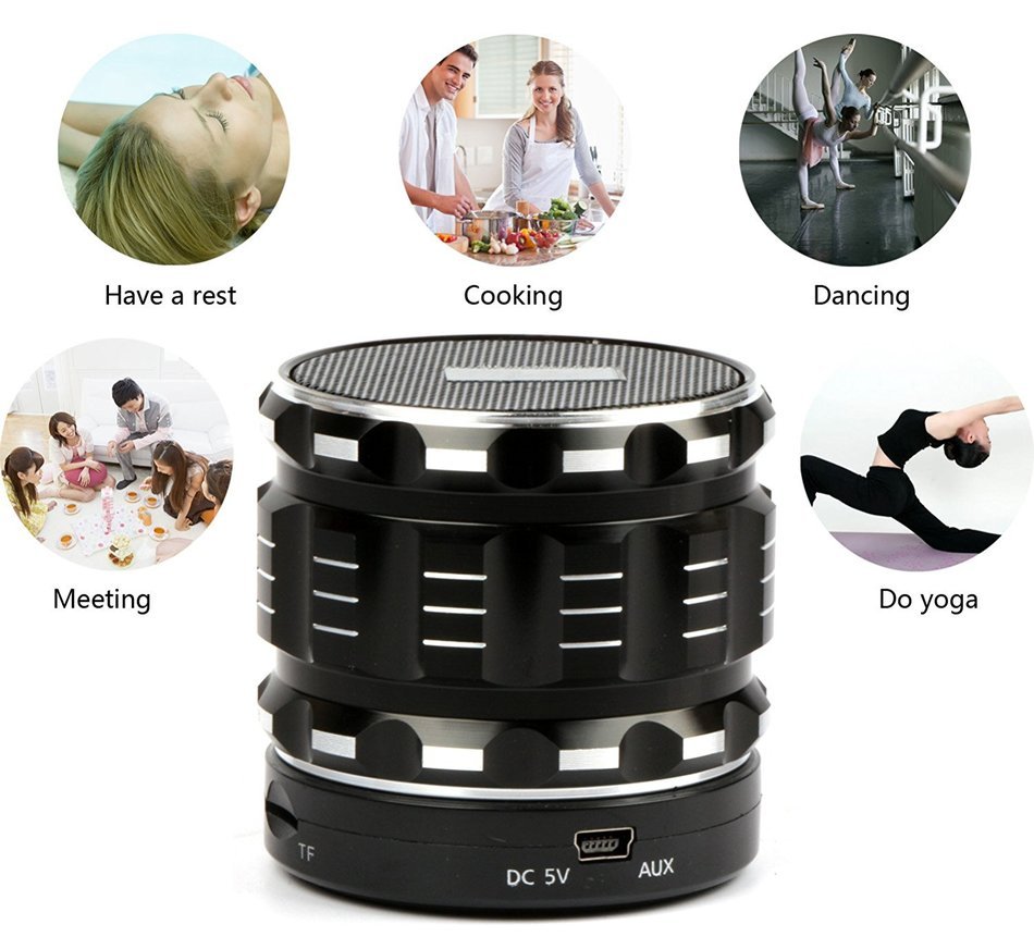 Bluetooth Speakers,Ubit Portable Wireless Speaker with Microphone for Phone LED Flash Mini player Support TF Card... N17