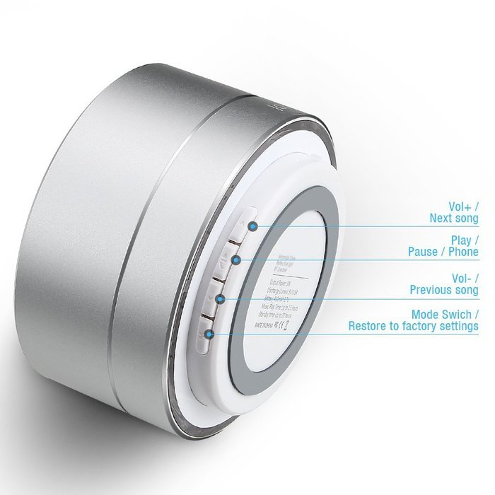 Bluetooth Speaker, Joly Joy Bluetooth 3.0 Wireless Speaker with Built-in Mic Handsfree Portable Speaker Built-in... N4