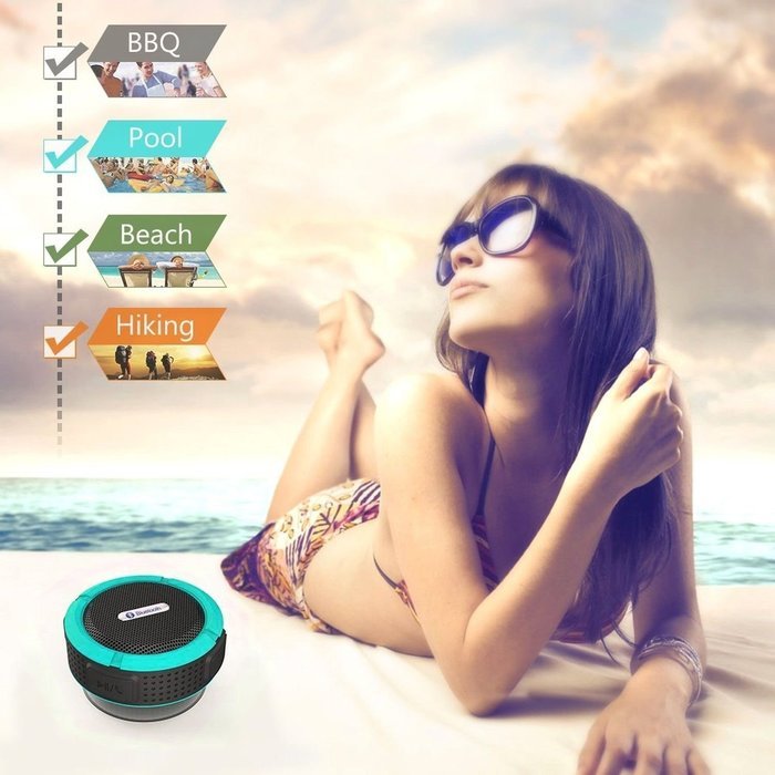 Mini Bluetooth Speaker, Geekercity&reg; Universal Portable C6 Hi-fi Bass Wireless Bluetooth Shockproof Water Resistant... N5