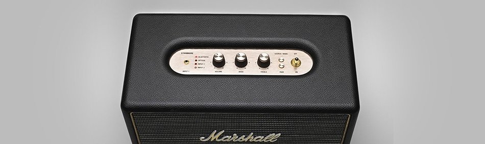 Marshall Stanmore Wireless Bluetooth Stereo Speaker System - Black (Certified Refurbished) N4
