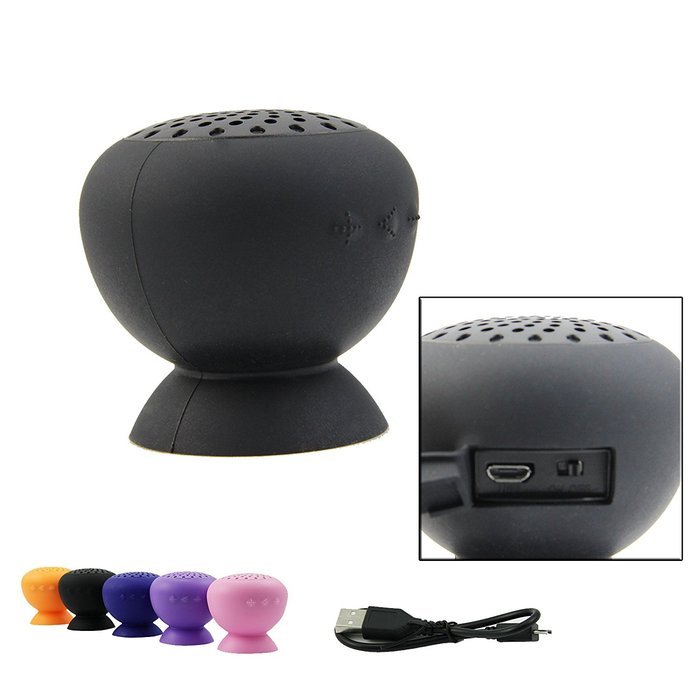 WONFAST&reg; Waterproof Mini Mushroom Wireless Bluetooth 3.0 Speaker (Black) N5