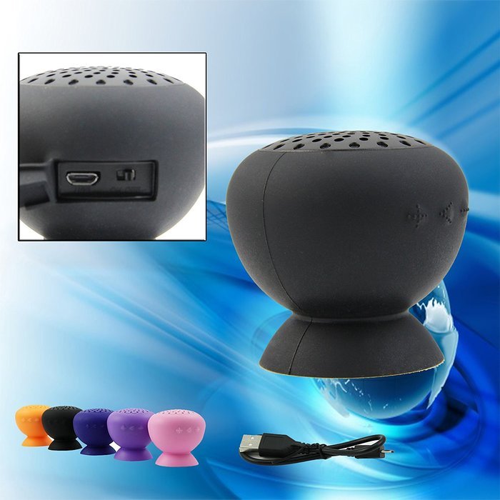 WONFAST&reg; Waterproof Mini Mushroom Wireless Bluetooth 3.0 Speaker (Black) N6