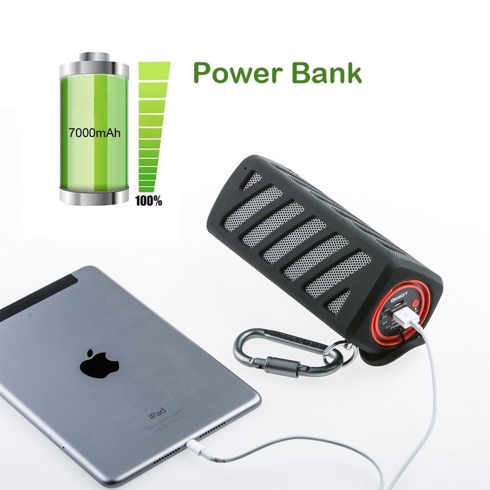 Portable Wireless Bluetooth Speakers Waterproof with Power Bank, Powerful Surround Hi-fi Sound with Enhanced Bass... N4