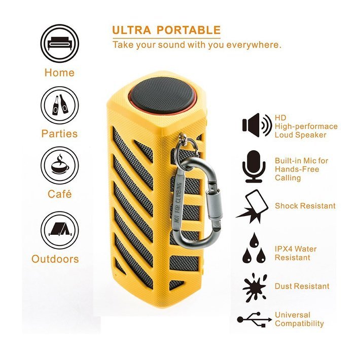 Portable Wireless Bluetooth Speakers Waterproof with Power Bank, Powerful Surround Hi-fi Sound with Enhanced Bass... N9
