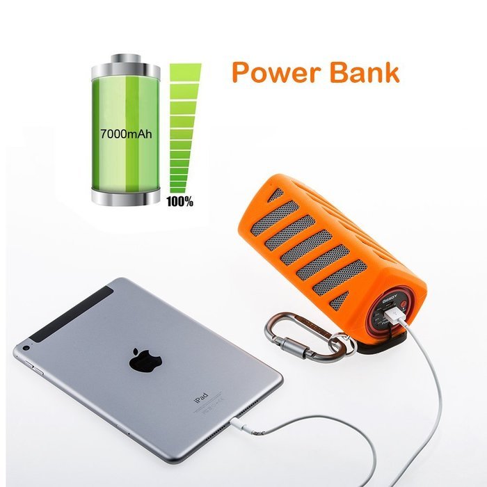 Portable Wireless Bluetooth Speakers Waterproof with Power Bank, Powerful Surround Hi-fi Sound with Enhanced Bass... N25