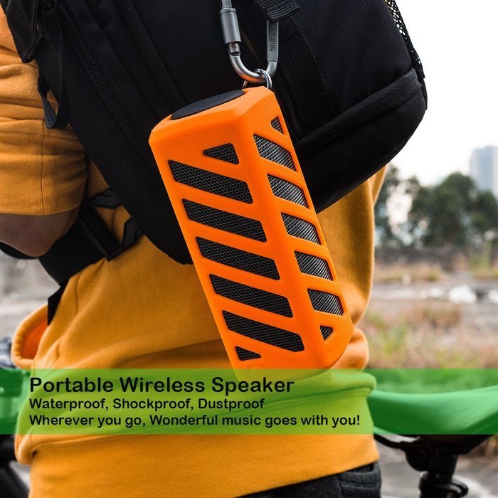 Portable Wireless Bluetooth Speakers Waterproof with Power Bank, Powerful Surround Hi-fi Sound with Enhanced Bass... N28