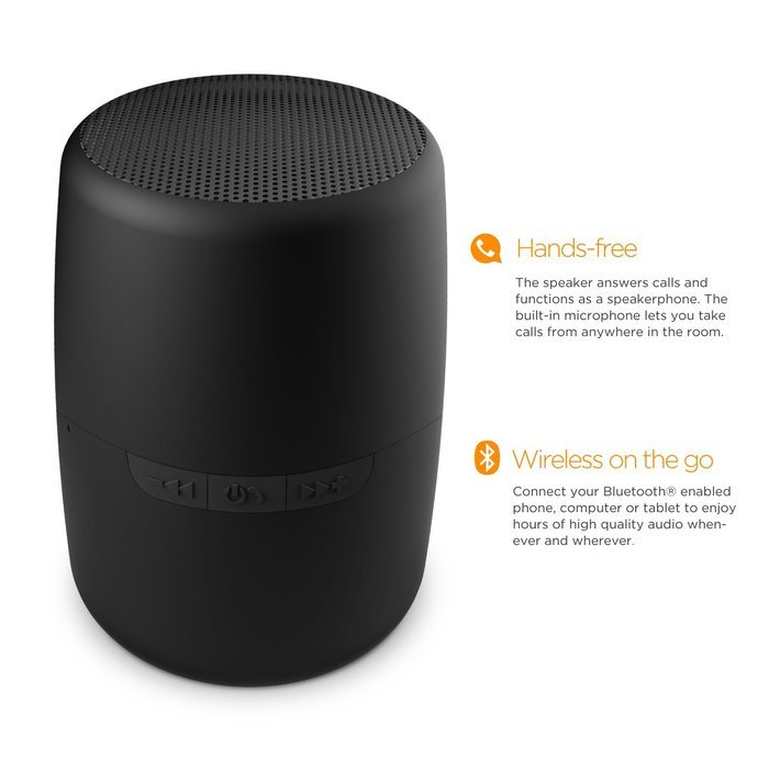 Ematic Bluetooth Wireless Speaker & Speakerphone for iPhone, iPad, iPod, Android, Galaxy Tab, Nexus N3