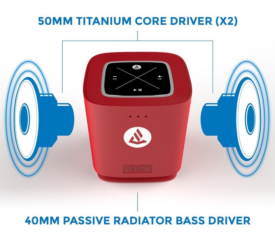Beacon Phoenix 2 Bluetooth Speaker Frenzy Red N4